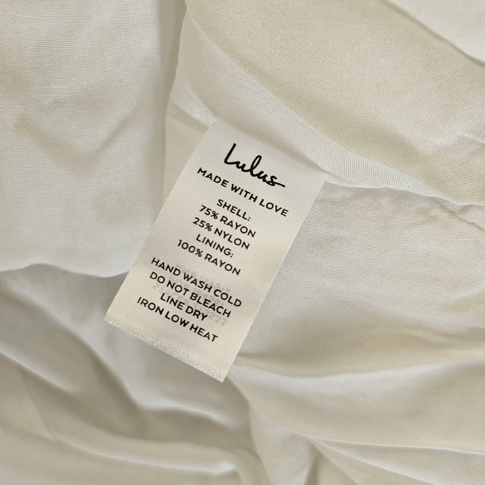 Lulu's Delightfully Poised White Sleeveless Tie-Neck Tank Top, M - Picture 8 of 12
